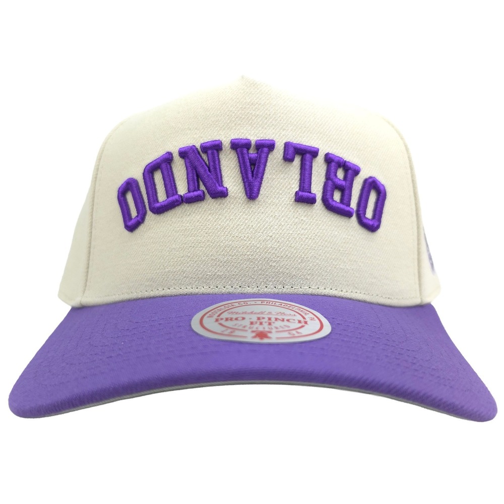 Orlando City Mitchell &‎ Ness MLS Pro Fit Snapback Hat Cap Flipped 3D Logo NWT